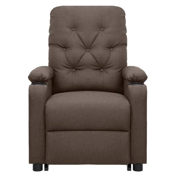 Изправящ масажен стол, кафяв, текстил