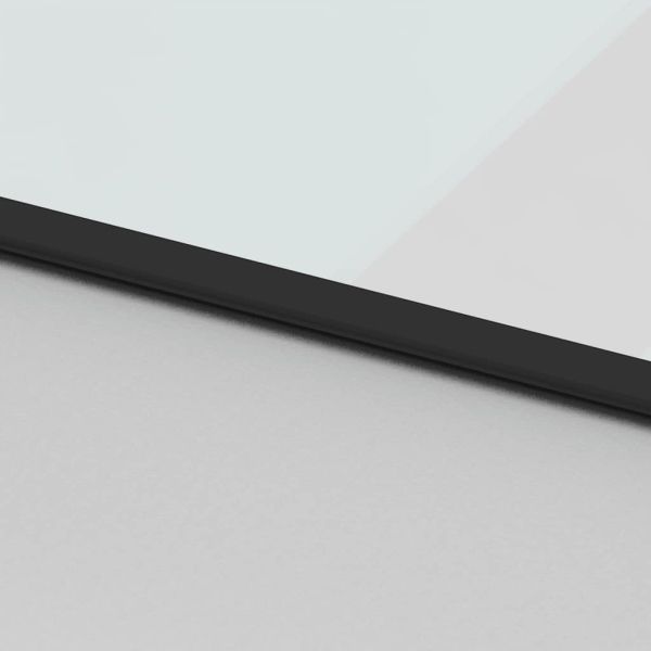 Плъзгаща се врата с обков 76x205 см Закалено стъкло&Алуминий