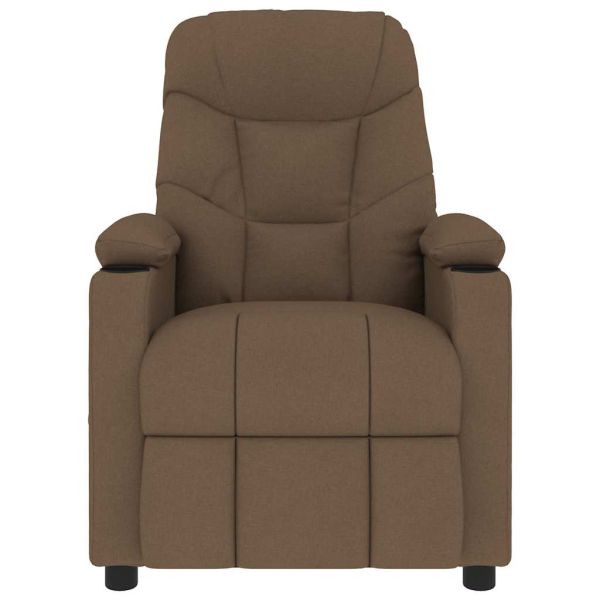 Масажен стол, кафяв, текстил