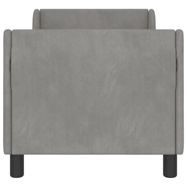 Легло за малко с главна дъска Светлосиво 70 x 140 cm Кадифе