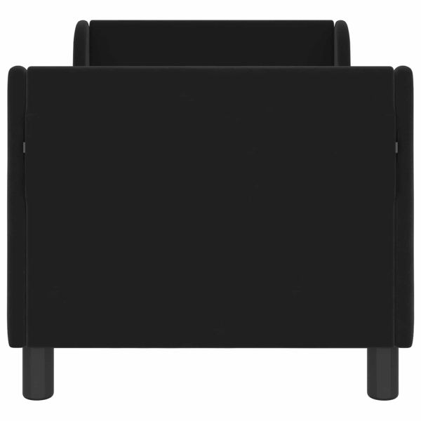 Легло за малко с главна дъска Черно 70 x 140 cm Кадифе