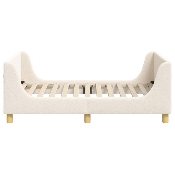 Легло за деца с табла с таблото Крем 80 x 160 cm Вълнена тъкан