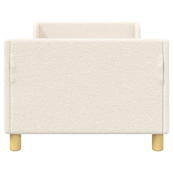 Легло за деца с табла с таблото Крем 80 x 160 cm Вълнена тъкан