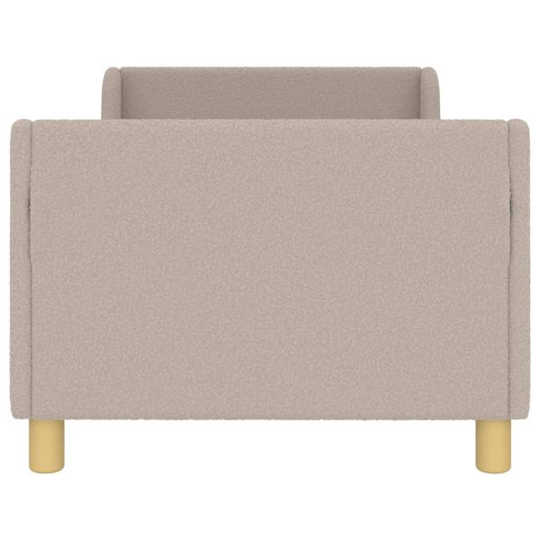 Легло за деца с табла Светлосиво 80 x 160 cm Вълнена тъкан