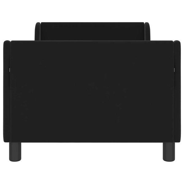 Легло за деца с табла с таблото Черно 80 x 160 cm Кадифе