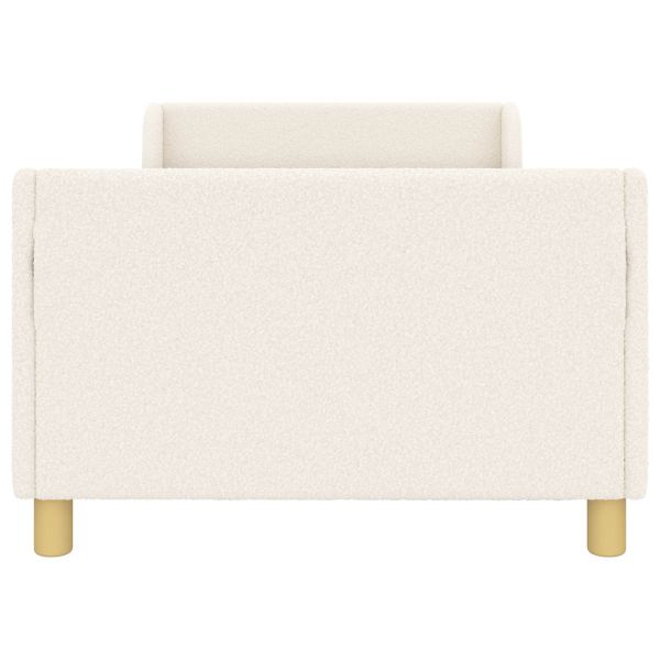 Легло за деца с табла с таблото Крем 80 x 200 cm Вълнена тъкан