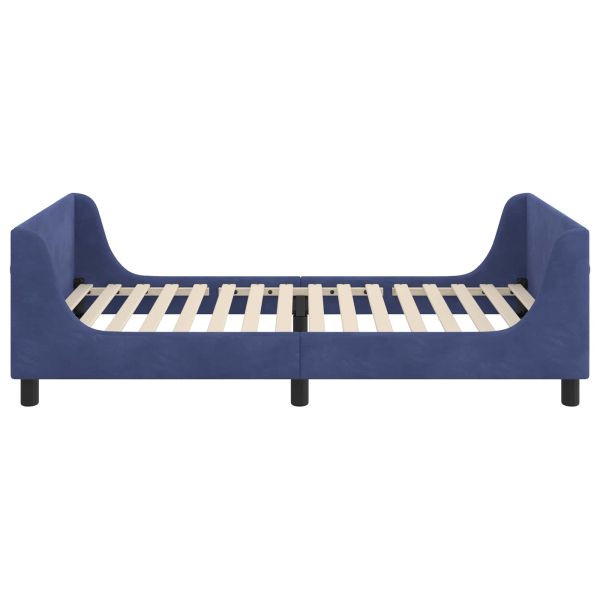 Легло за деца с табла Полицейско синьо 80 x 200 cm Кадифе