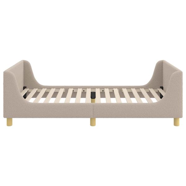 Легло за деца с табла Светлосиво 90 x 200 cm Вълнена тъкан