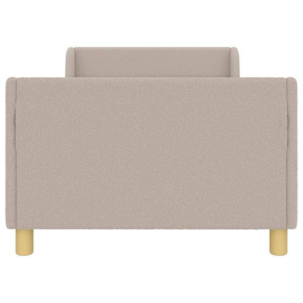 Легло за деца с табла Светлосиво 90 x 200 cm Вълнена тъкан