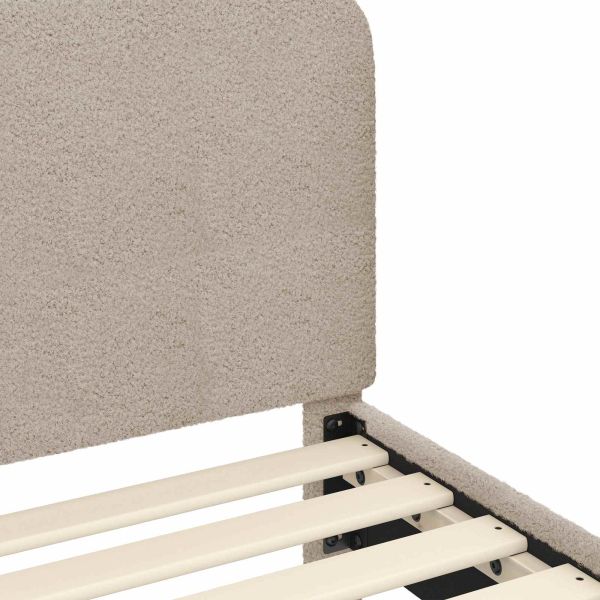 Легло за деца с табла Светлосиво 80 x 160 cm Вълнена тъкан