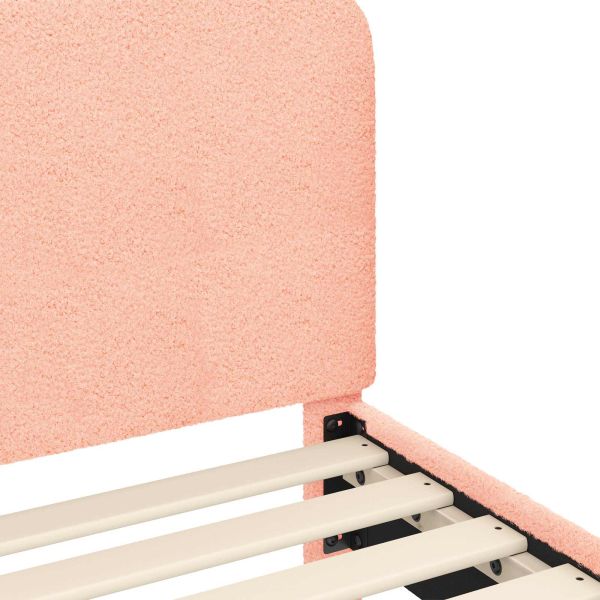 Легло за деца с табла Розово 80 x 200 cm Вълнена тъкан