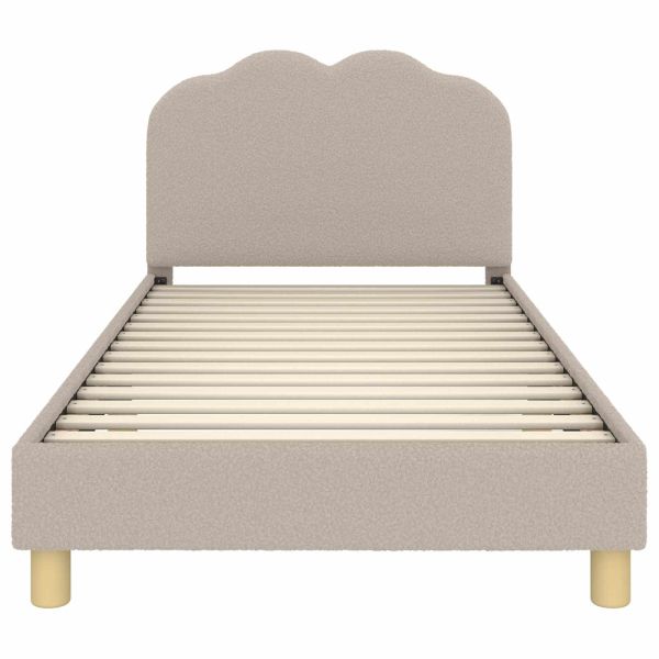 Легло за деца с табла Светлосиво 80 x 200 cm Вълнена тъкан