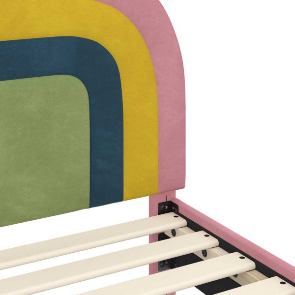 Легло за малко с главна дъска Розово 70 x 140 cm Кадифе