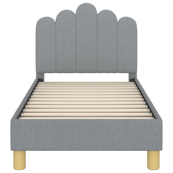 Легло за малко с главна дъска Светлосиво 70 x 140 cm текстил