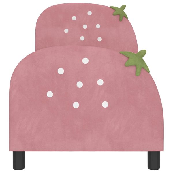 Легло за малко с главна дъска Розово 70 x 140 cm Кадифе