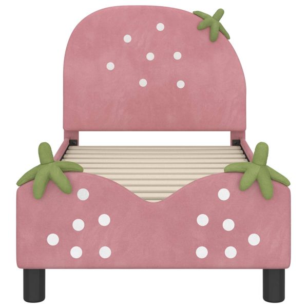 Легло за малко с главна дъска Розово 70 x 140 cm Кадифе