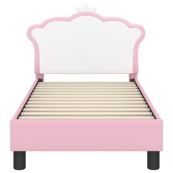 Легло за малко с главна дъска с таблото Розово 70 x 140 cm PU