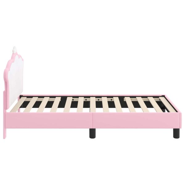 Легло за деца с табла с таблото Розово 80 x 160 cm PU