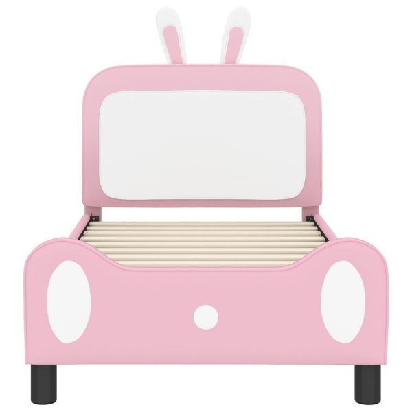Легло за деца с табла с таблото Розово 80 x 160 cm PU