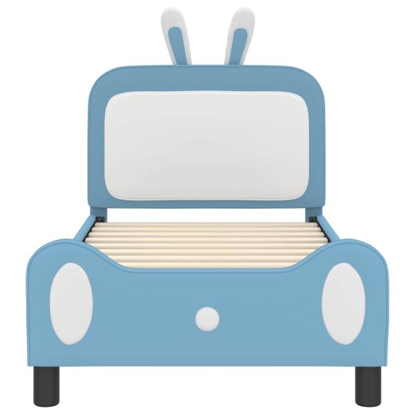 Легло за деца с табла с таблото Синьо 80 x 160 cm PU