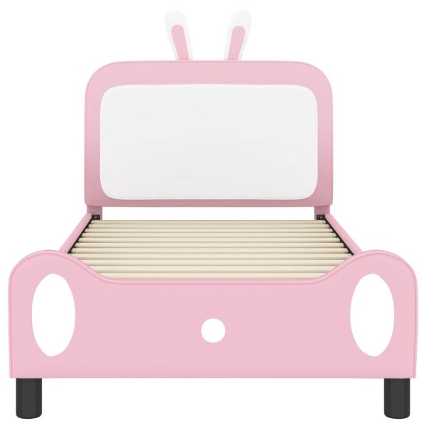 Легло за деца с табла с таблото Розово 90 x 190 cm PU
