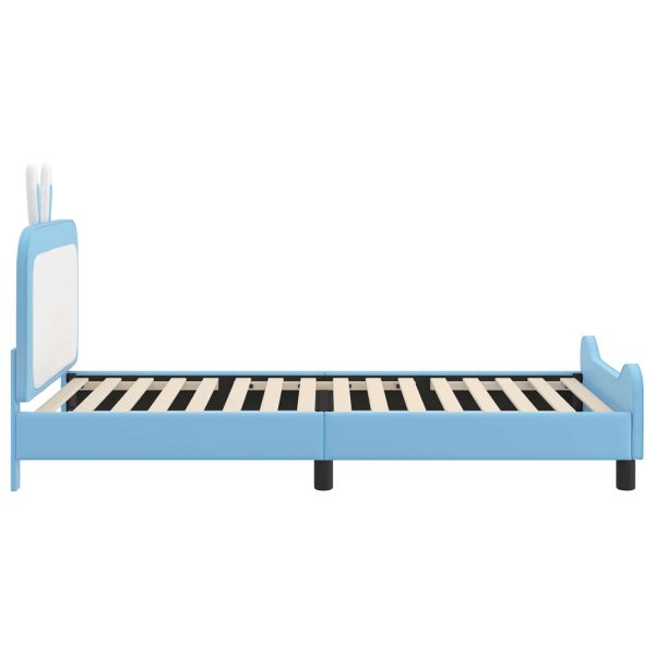 Легло за деца с табла с таблото Синьо 90 x 200 cm PU