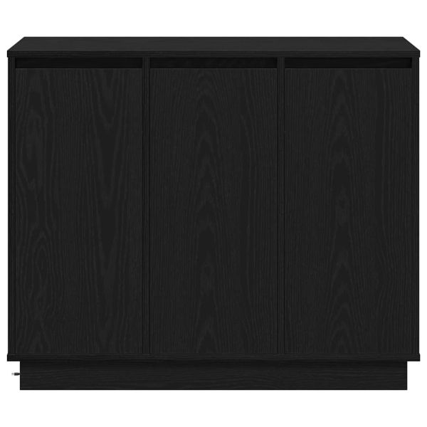 LED конзолна маса Черния дъб 90 х 32 х 75 см Инженерно дърво