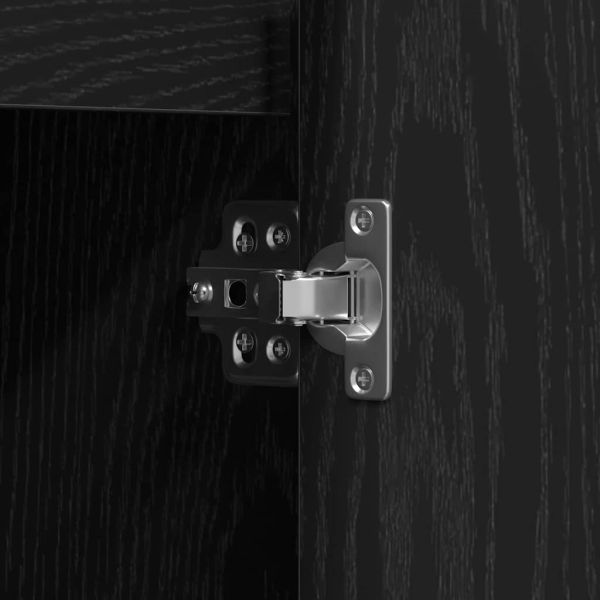 LED конзолна маса Черния дъб 90 х 32 х 75 см Инженерно дърво