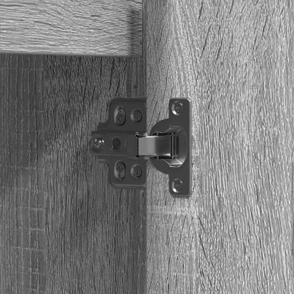 LED конзолна маса Сив Сонома 90 х 32 х 75 см Инженерно дърво