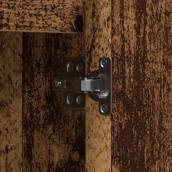 LED конзолна маса Старо дърво 90 х 32 х 75 см Инженерно дърво