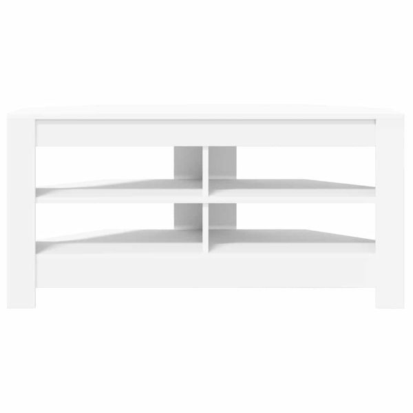 Ъгловшкафзателевизор Бяло 102 x 40,5 x 45 см Инженерно дърво