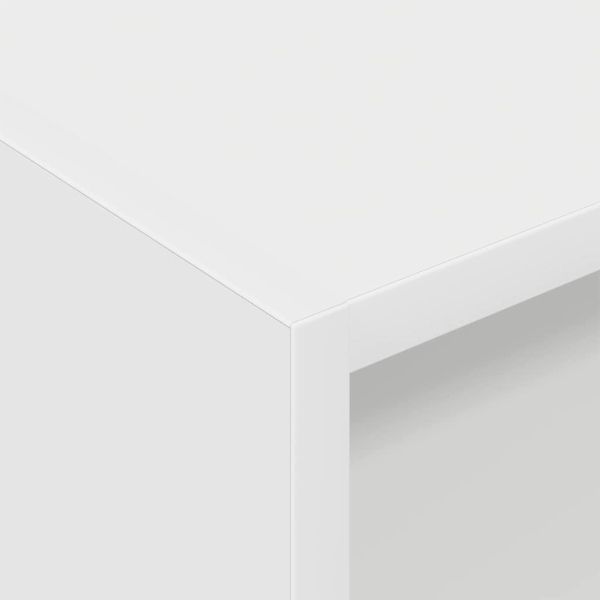 Шкаф за грамофонни плочи Бяло 78.5 x 35 x 45 см Инженерно дърво