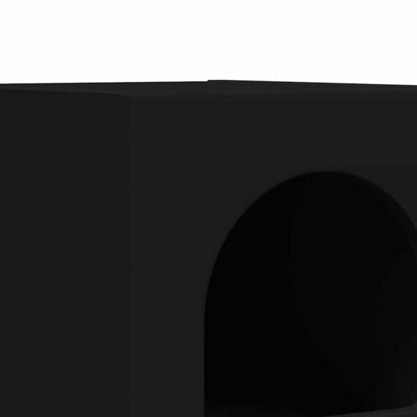 Нощно шкафче 2 pcs Черно 29.5 x 35 x 50 см Инженерно дърво