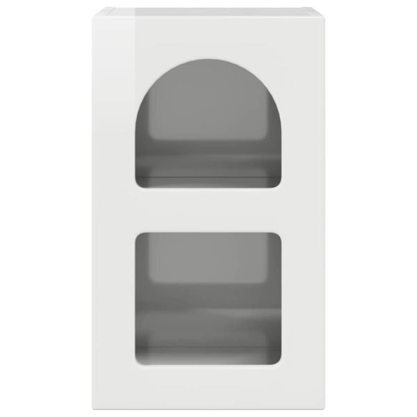 Нощно шкафче 2 pcs Лъскаво бяло 29.5 x 35 x 50 см