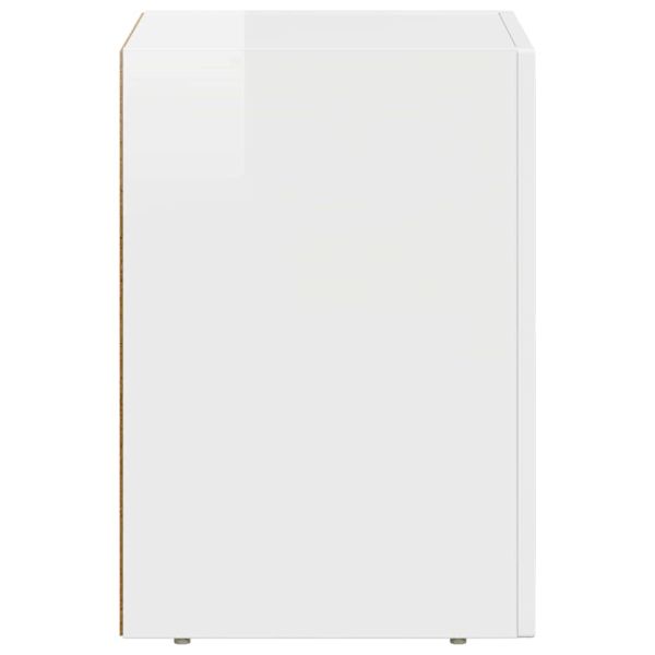 Нощно шкафче 2 pcs Лъскаво бяло 29.5 x 35 x 50 см