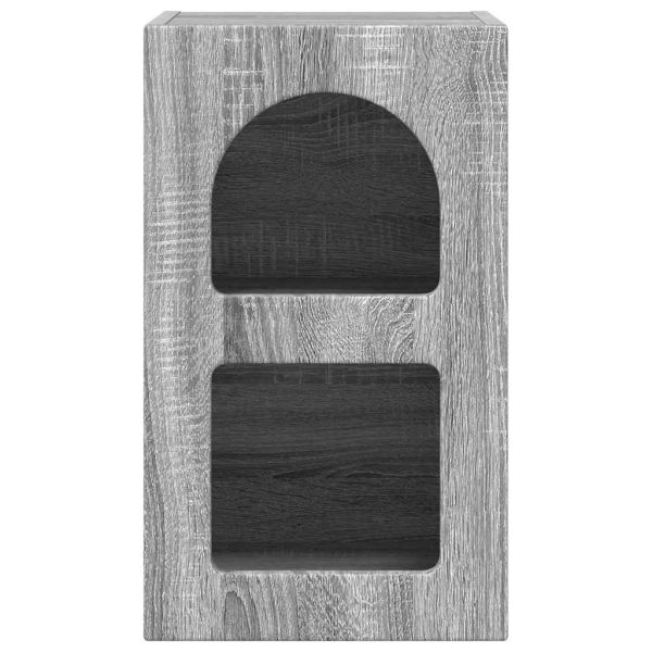 Нощно шкафче 2 pcs Сив Сонома 29.5 x 35 x 50 см Инженерно дърво