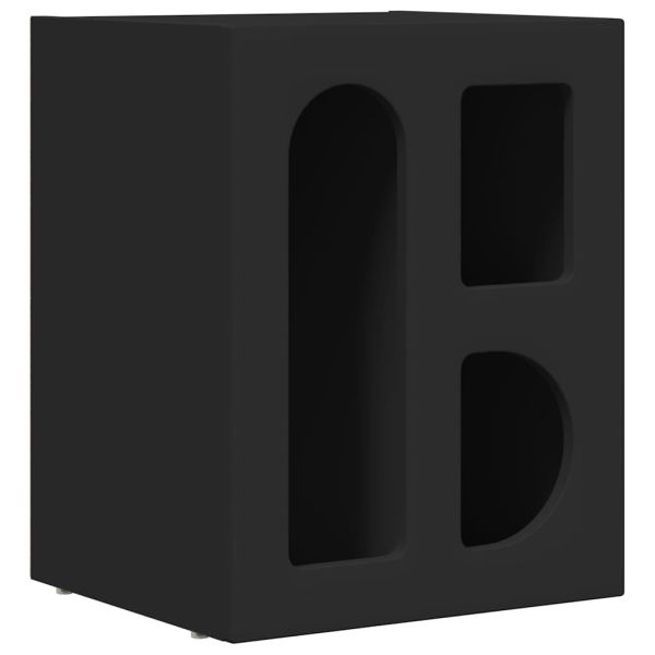 Нощно шкафче Черно 40 x 35 x 50 см Инженерно дърво