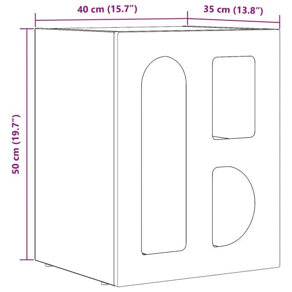 Нощно шкафче Черно 40 x 35 x 50 см Инженерно дърво