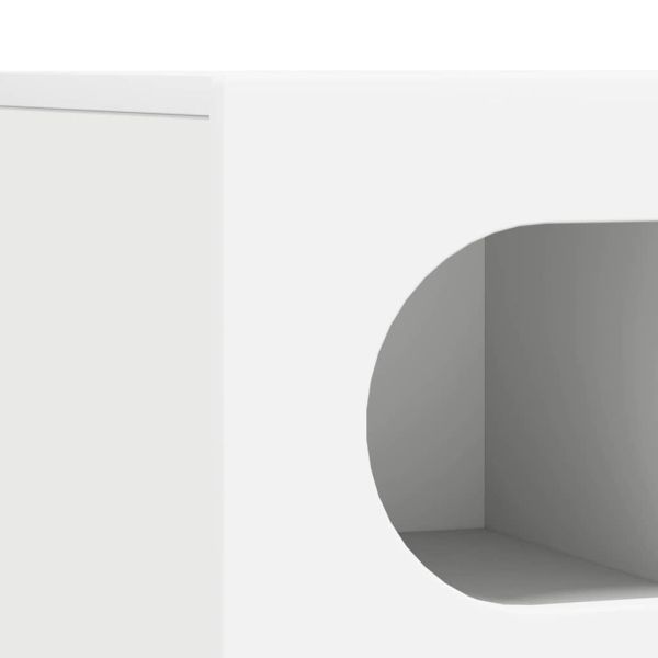 ТВ шкаф Бяло 100 x 35 x 40 см Инженерно дърво