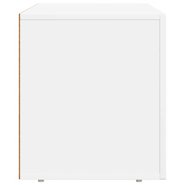 ТВ шкаф Бяло 80 x 35 x 40 см Инженерно дърво