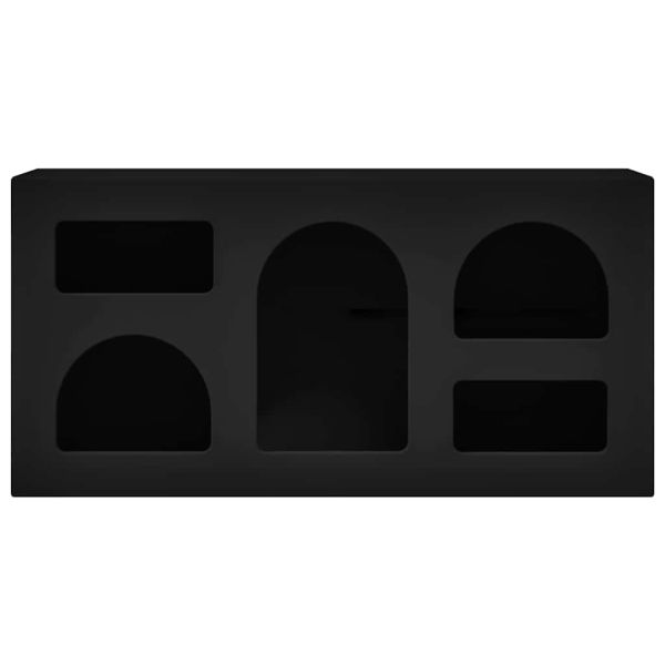 ТВ шкаф Черно 80 x 35 x 40 см Инженерно дърво