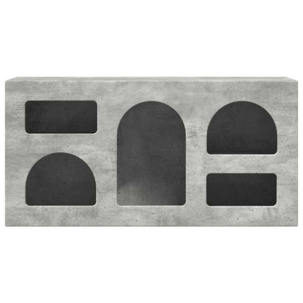 ТВ шкаф Циментено сиво 80 x 35 x 40 см Инженерно дърво