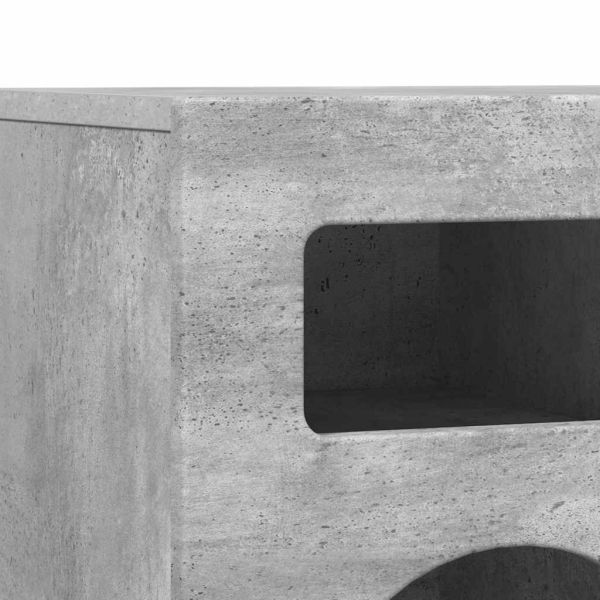 ТВ шкаф Циментено сиво 80 x 35 x 40 см Инженерно дърво