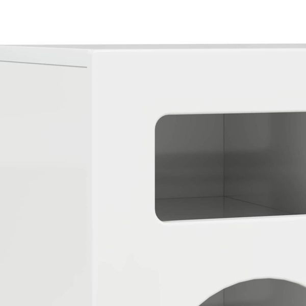 ТВ шкаф Лъскаво бяло 80 x 35 x 40 см Инженерно дърво