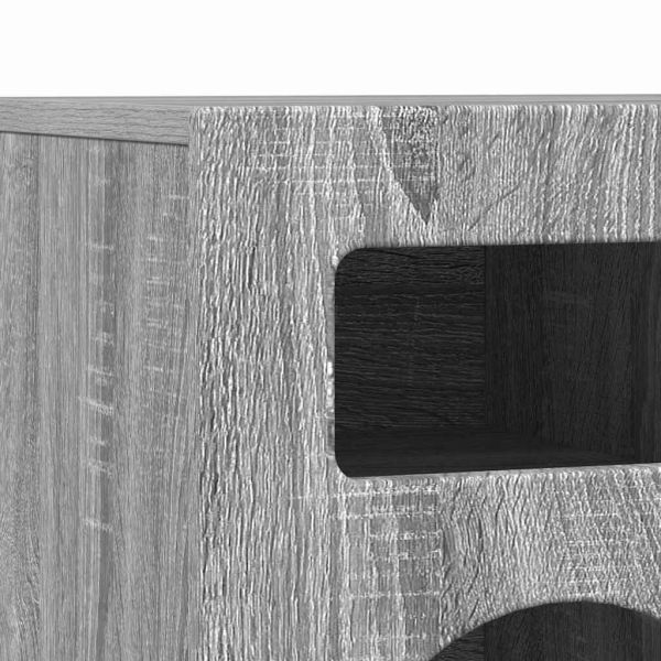 ТВ шкаф Сив Сонома 80 x 35 x 40 см Инженерно дърво