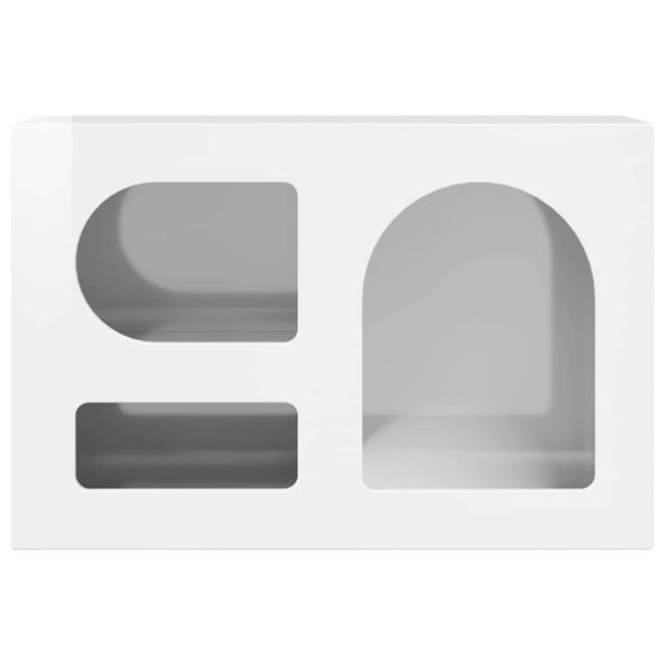 ТВ шкаф Лъскаво бяло 60 x 35 x 40 см Инженерно дърво