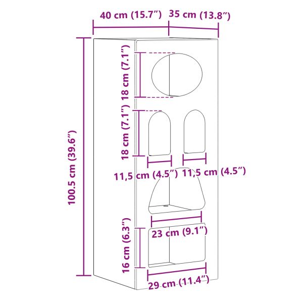 Служебен шкаф Черно 40 x 35 x 100,5 см Инженерно дърво