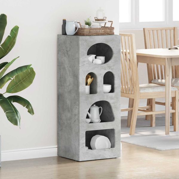 Служебен шкаф Циментено сиво 40 x 35 x 100,5 см Инженерно дърво