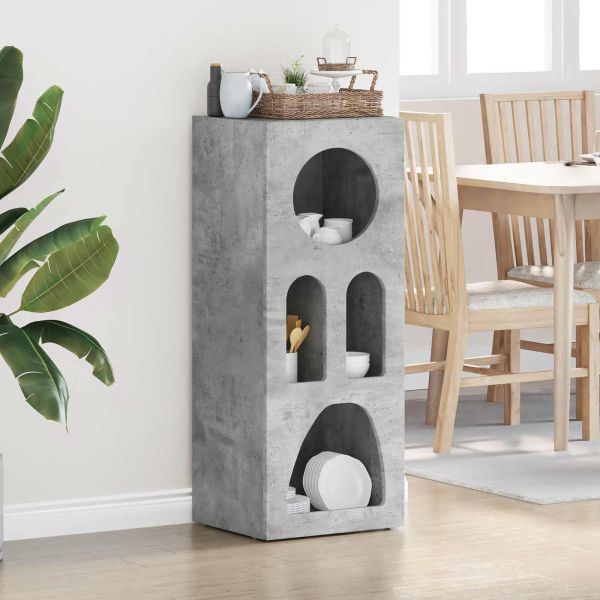 Служебен шкаф Циментено сиво 40 x 35 x 100.5 см Инженерно дърво