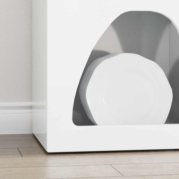 Служебен шкаф Лъскаво бяло 40 x 35 x 100.5 см Инженерно дърво